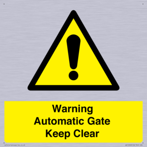 Warning Automatic Gate Keep Clear